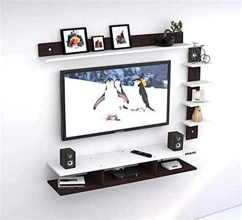 Anikaa Sunray Engineered Wood Wall Mount Tv Unit Tv Stand Wall Set Top