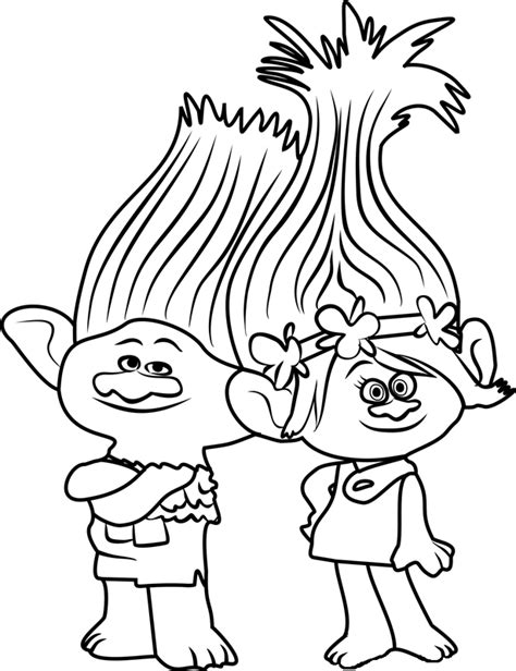 Mira Trolls Para Colorear Y Disfruta De Todo Cartoon Coloring Pages