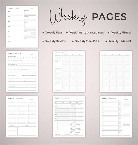 Printable Planner Personal Planner Bundle Daily Weekly - Etsy