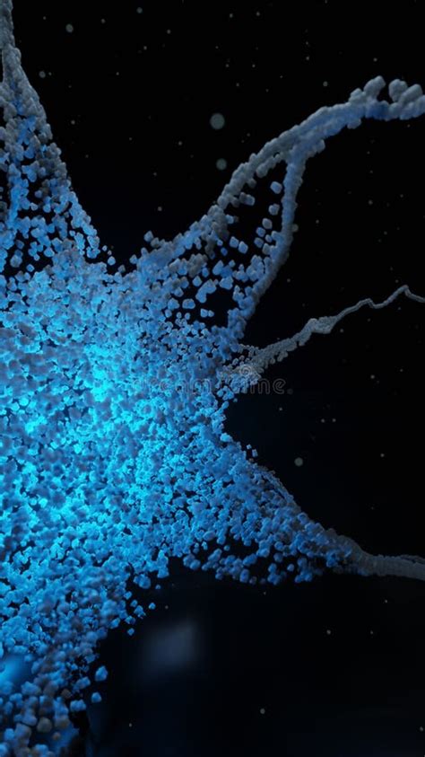Sci Fi Cyberpunk Alien Energy Virus Glow Particles Vertical Background