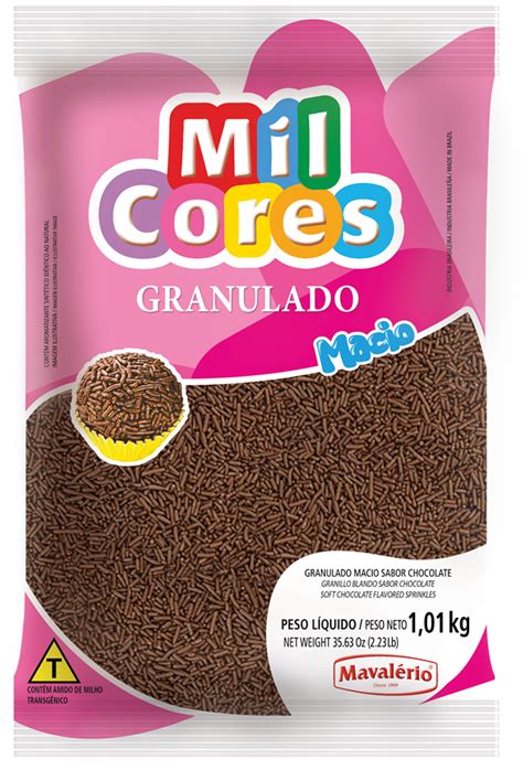 GRANULADO MACIO SABOR CHOCOLATE MIL CORES MAVALÉRIO Mavalério