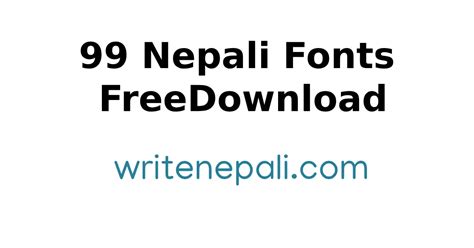 99 Nepali Fonts Free Download