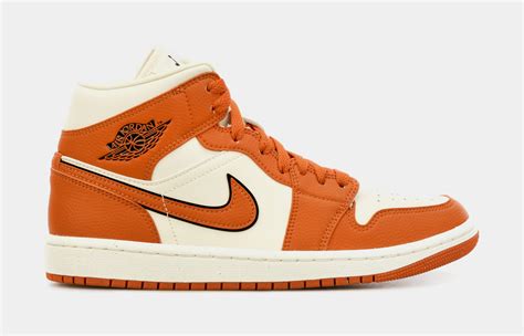 Jordan Air Jordan 1 Retro Mid Se Sport Spice Womens Lifestyle Shoes Orange W Dv1302 100 Shoe