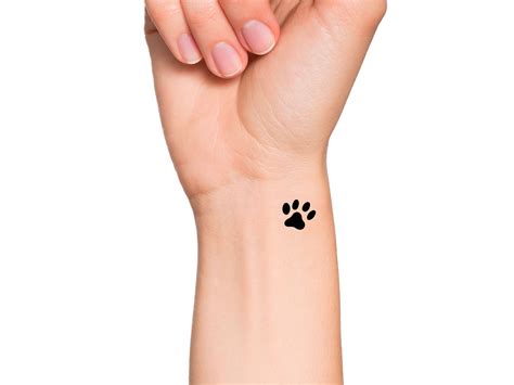 Small Paw Print Temporary Tattoo Etsy Uk