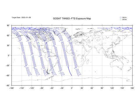 Tanso Fts Exposure Map Gosat Jaxa