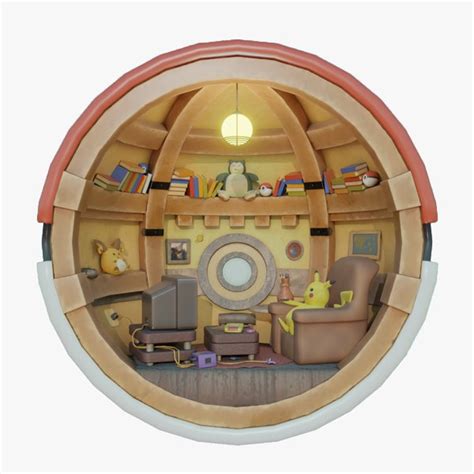 Stylized Pokeball 3D 모델 TurboSquid 2094217