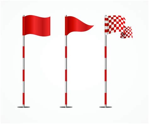 Realistic Detailed 3d Checkered Racing Flag Vector Image