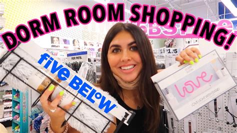 College Dorm Room Shopping Vlog Haul Five Below Dorm Room