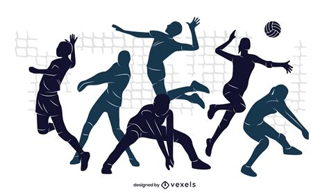 Conjunto Del Jugador De Voleibol Ilustraciones Stock Vectores Y My