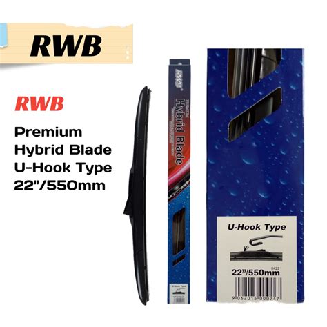 Jual Wiper Hybrid Blade Model U Type Hook Wipper Mobil Ukuran 22 Merk