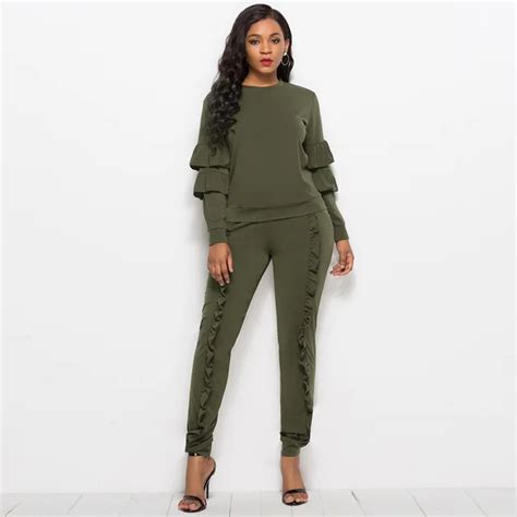 Two Piece Set Women Lovely Pant Sets Suit 2019 New Fashion Elegant