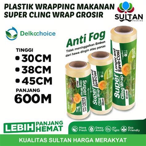 Jual Wrapping Polos Pembungkus Makanan Super Cling Wrap Plastik Anti