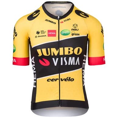 Maillot De Cyclisme Agu Men Team Jumbo Visma Premium Replica Km