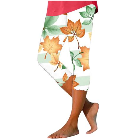 Capris Leggings For Women Summer Beach Fashion Floral Print Slim Fit