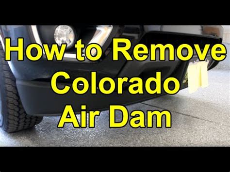 How To Remove The Air Dam On A Chevy Colorado Easy No