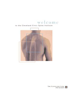 Fillable Online My Clevelandclinic Spine Brochure 5 Cleveland Clinic