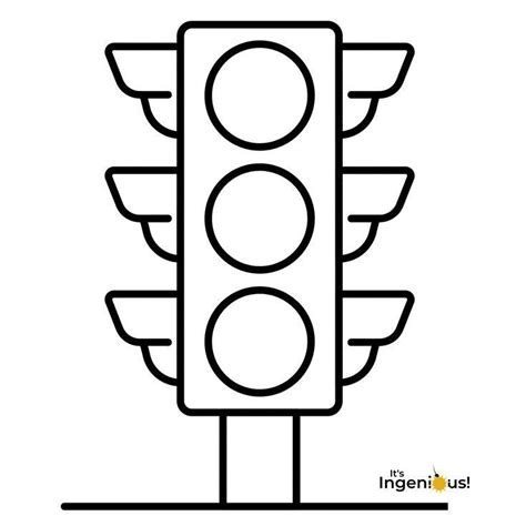 Complex Traffic Light Drawing Page With Base