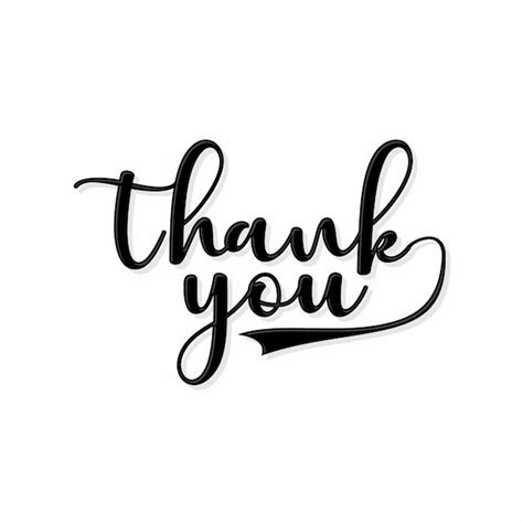 Premium Vector Thank You Handwritten Inscription Vector EPS 10