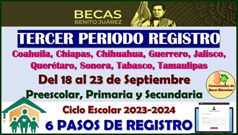 ≫ Tercer Periodo De Registro Para Estos Estados De La República Becas