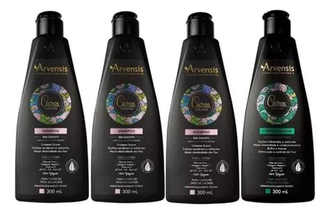 Kit Cachos Arvensis 3 Shampoo 300ml 1 Condicionador 300ml