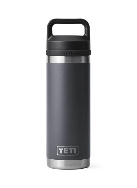 Yeti Charcoal Rambler Bottle 18 Oz Chug Branded Water Bottles