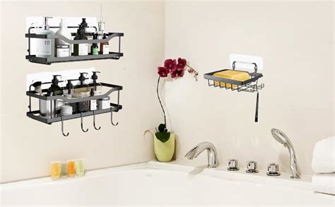 Amazon.com: Shower Caddy Shelves for Inside Shower - Bathroom Organizer ...