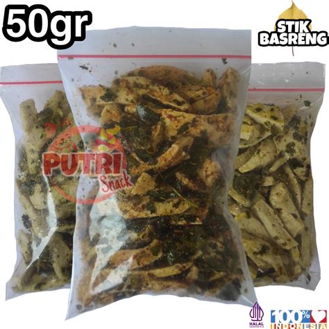 Jual Stik Basreng Stik Baso Goreng 50gr Kriuk Daun Jeruk Banyak Rasa