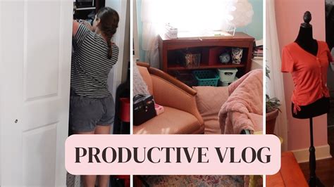 Productive Vlog Closet Declutter Reselling Clothes Rearranging The