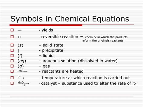What Are State Symbols In A Chemical Equation At Stacy Fye Blog