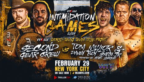 Tag Team Title Match Set For Mlw Intimidation Games Mania