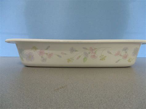 Vintage Corningware Pastel Bouquet A Open Roaster Serving Etsy