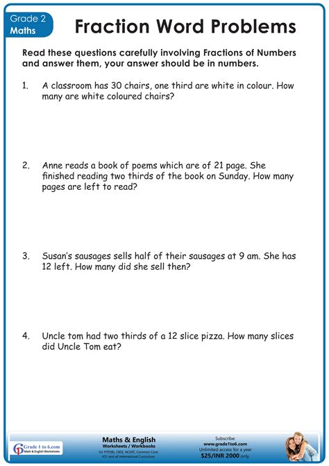 Fraction Word Problems Worksheets Worksheets Hot Sex Picture