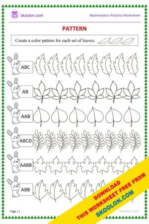 Aabb Pattern Worksheets Archives Skoolon Worksheets Library