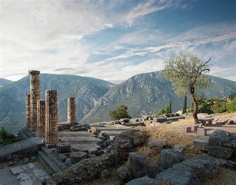 Ancient Ruins At Delphi, Greece by Ed Freeman