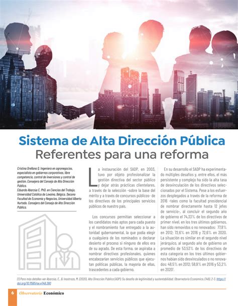 Pdf Sistema De Alta Direcci N P Blica Referentes Para Una Reforma