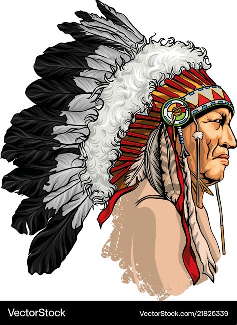 Indian Chief With Headdress