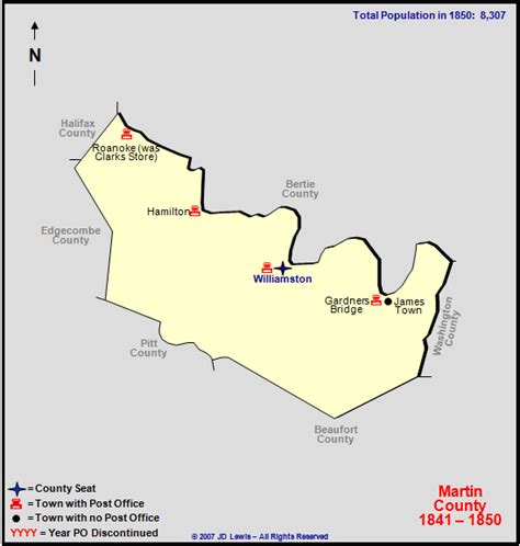 Martin County Nc 1841 To 1850