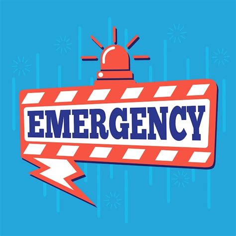 Ilustração Vetorial De Emergência 911 Vetor Premium