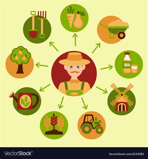 Agriculture Icon Set Royalty Free Vector Image