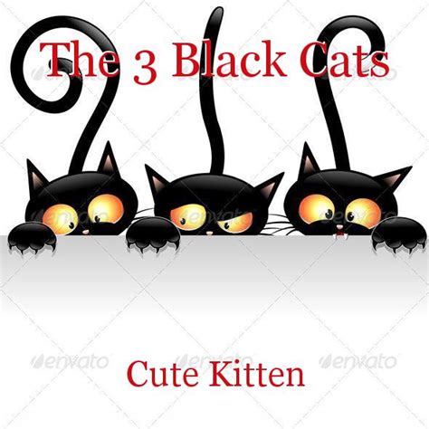 The 3 Black Cats, book by Cute Kitten