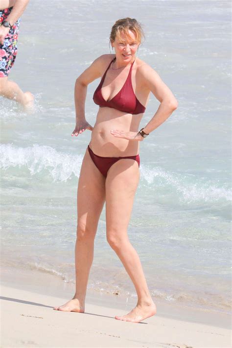 Uma Thurman In Red Bikini Gotceleb