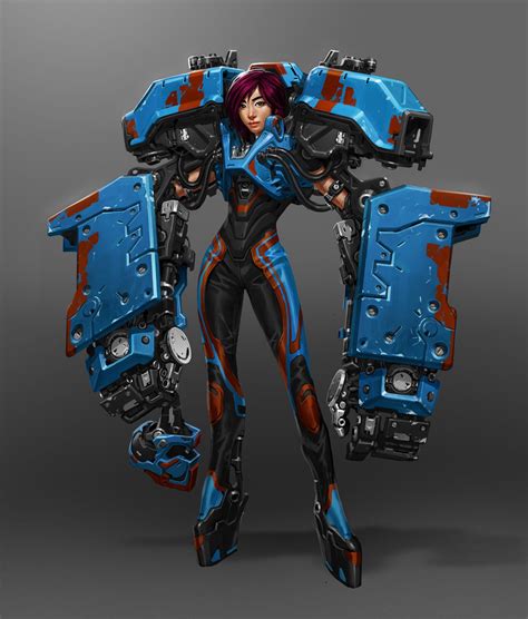 Artstation Dropzone Mech Pilot Sledge Kory Hubbell Armor Concept