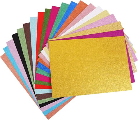 Glitter Cardstock Paper 20 Sheets Sparkling Cardstock Paper Sparkly