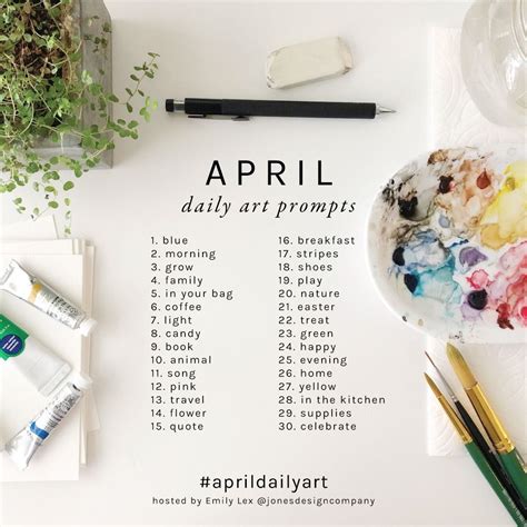 April Drawing Prompts Np