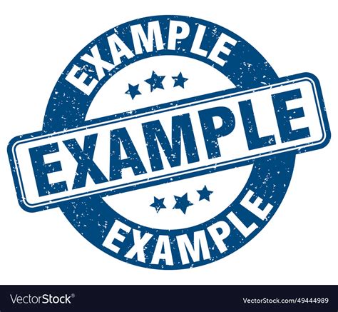 Example Stamp Label Round Grunge Sign Royalty Free Vector