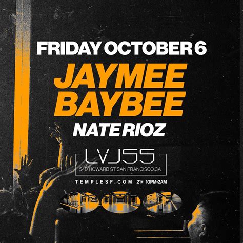 Jaymee Baaybe LVL 55 Tickets At Temple Nightclub In SF By Temple