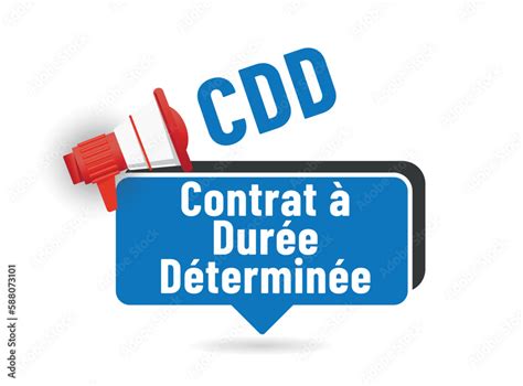 Cdd Contrat De Travail Dur E D Termin E En France Stock Vector