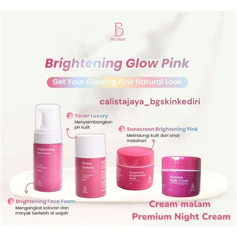 Jual PAKET BRIGHTENING GLOW PINK BEAUTY GLOW SKINCARE BG SKINCARE