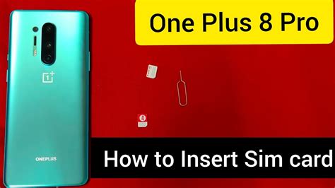 One Plus 8 Pro How To Insert Sim Card YouTube