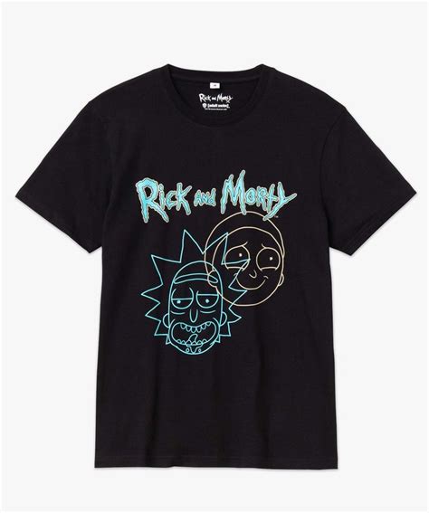 Tee Shirt Homme Avec Motif Xxl Rick And Morty Xl Noir Rick Et